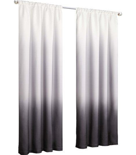 Grey Ombre Dyed Cotton Non See Through Curtains