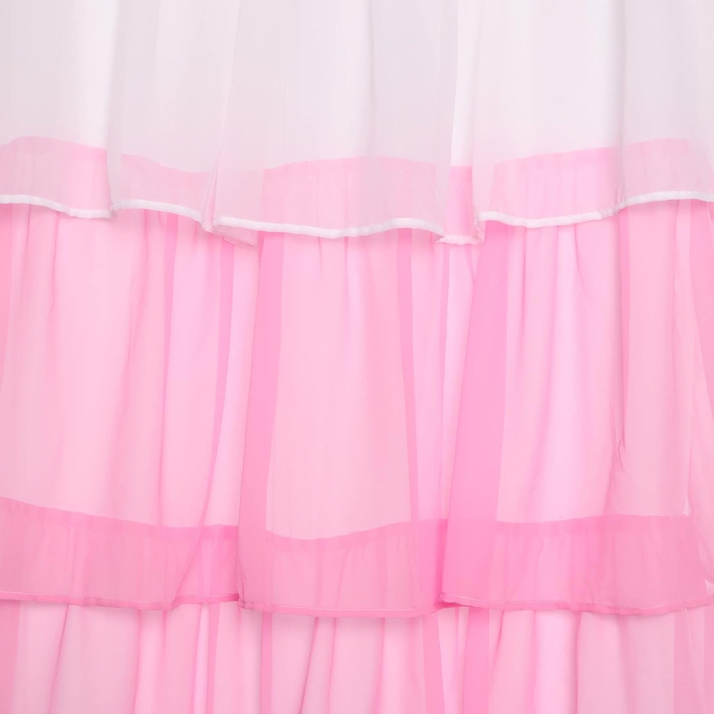 Blush Full Ruffle Curtains