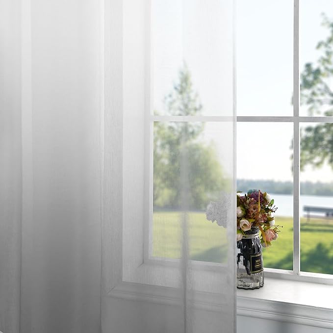 Grey Ombre Dyed Sheer Curtains