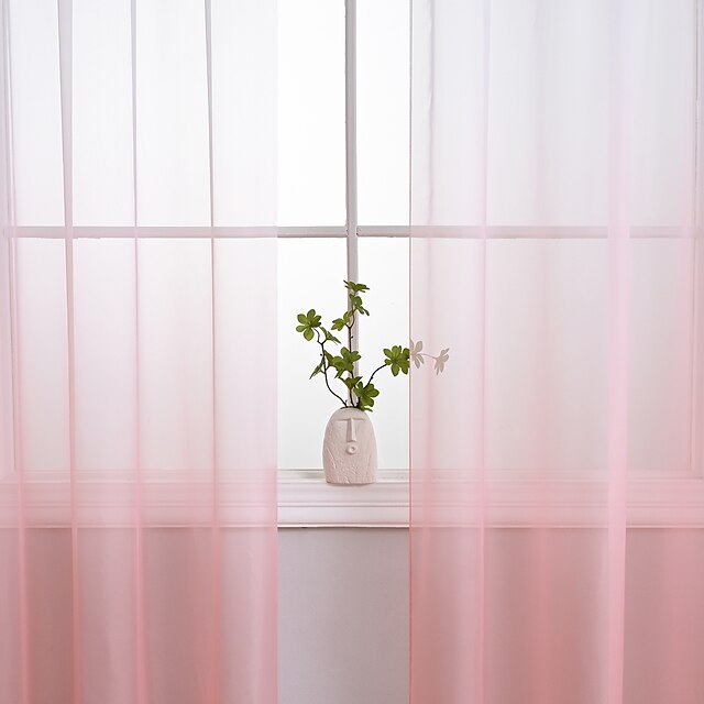 Rose Ombre Dyed Sheer Curtains