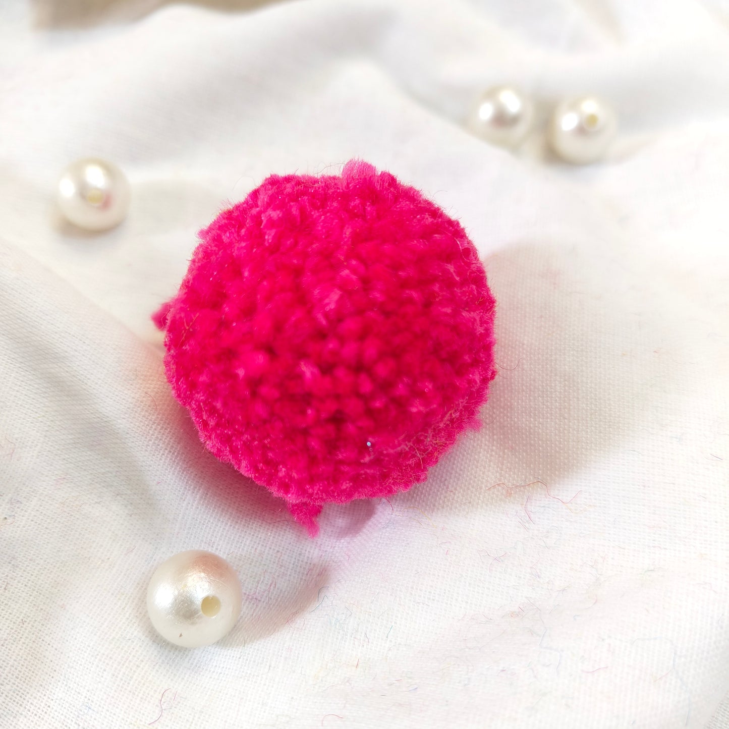 Handmade Premium wool Pompom Pink color