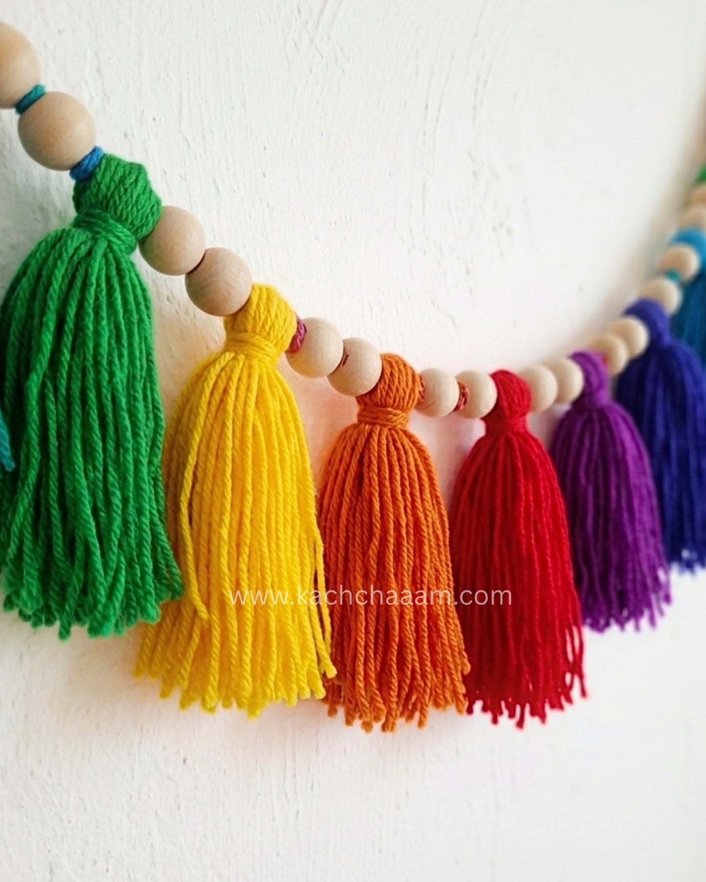 Single Layered Wool Tassel VIBGYOR Bunting