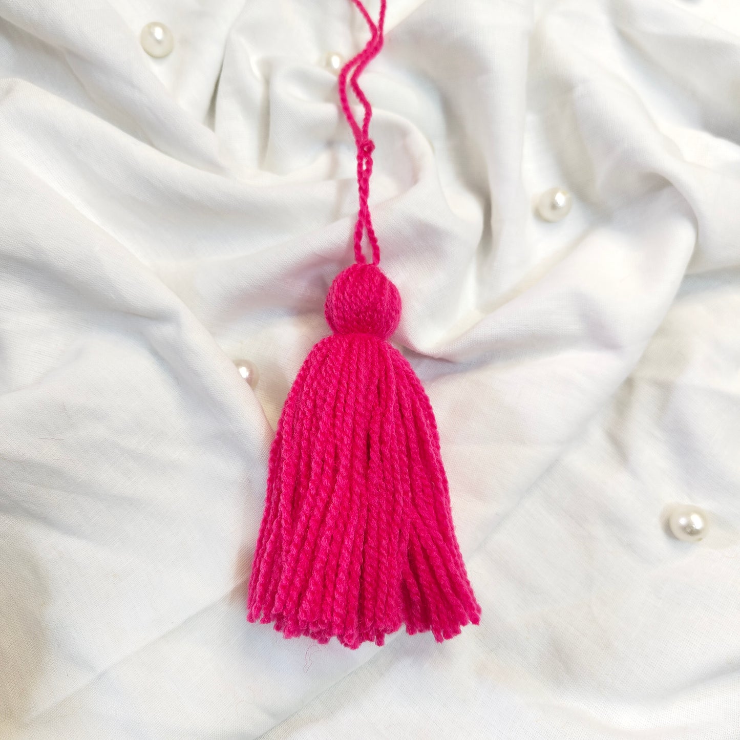 Handmade Big Size Wool Tassels Pink color