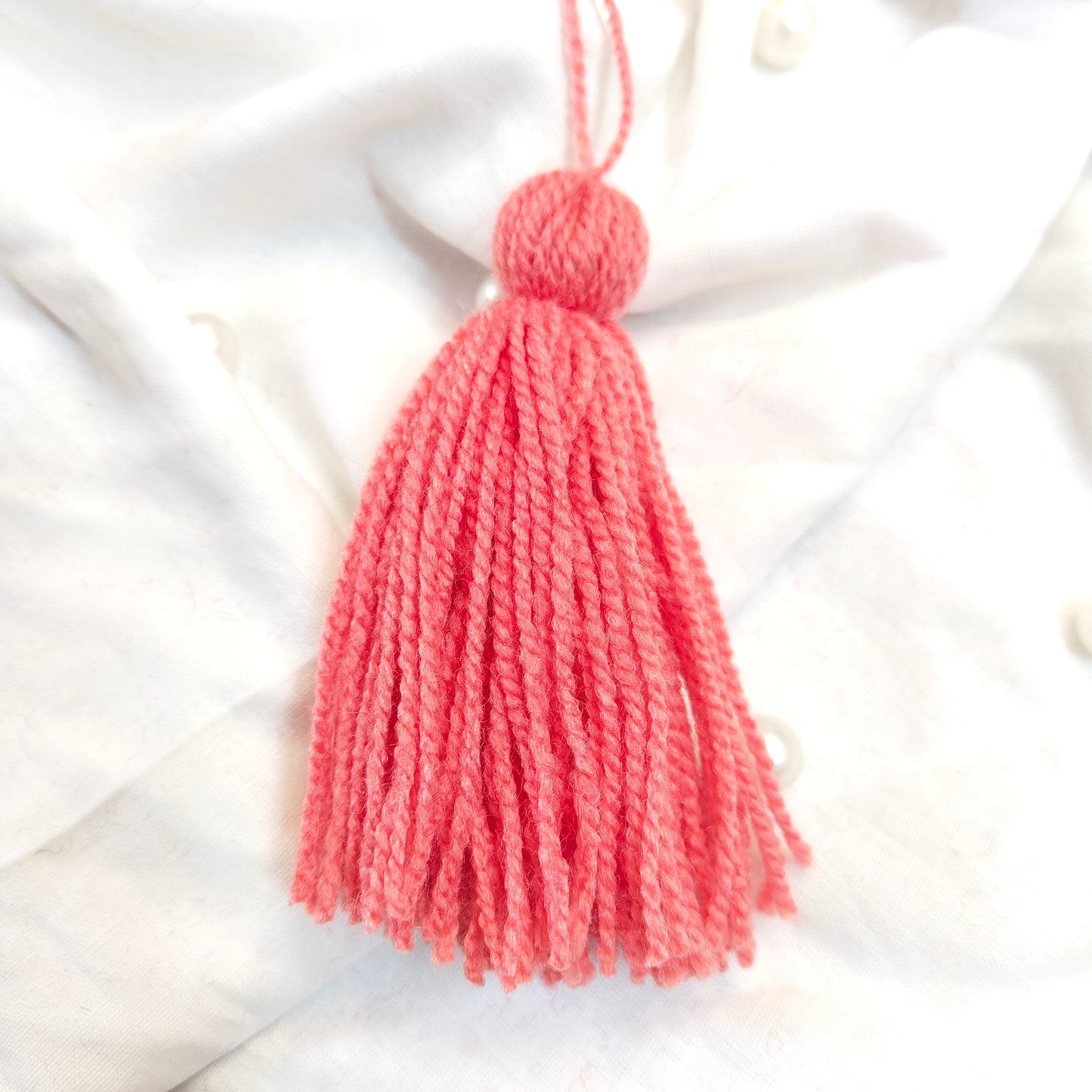 Handmade Big Size Wool Tassels Peach color