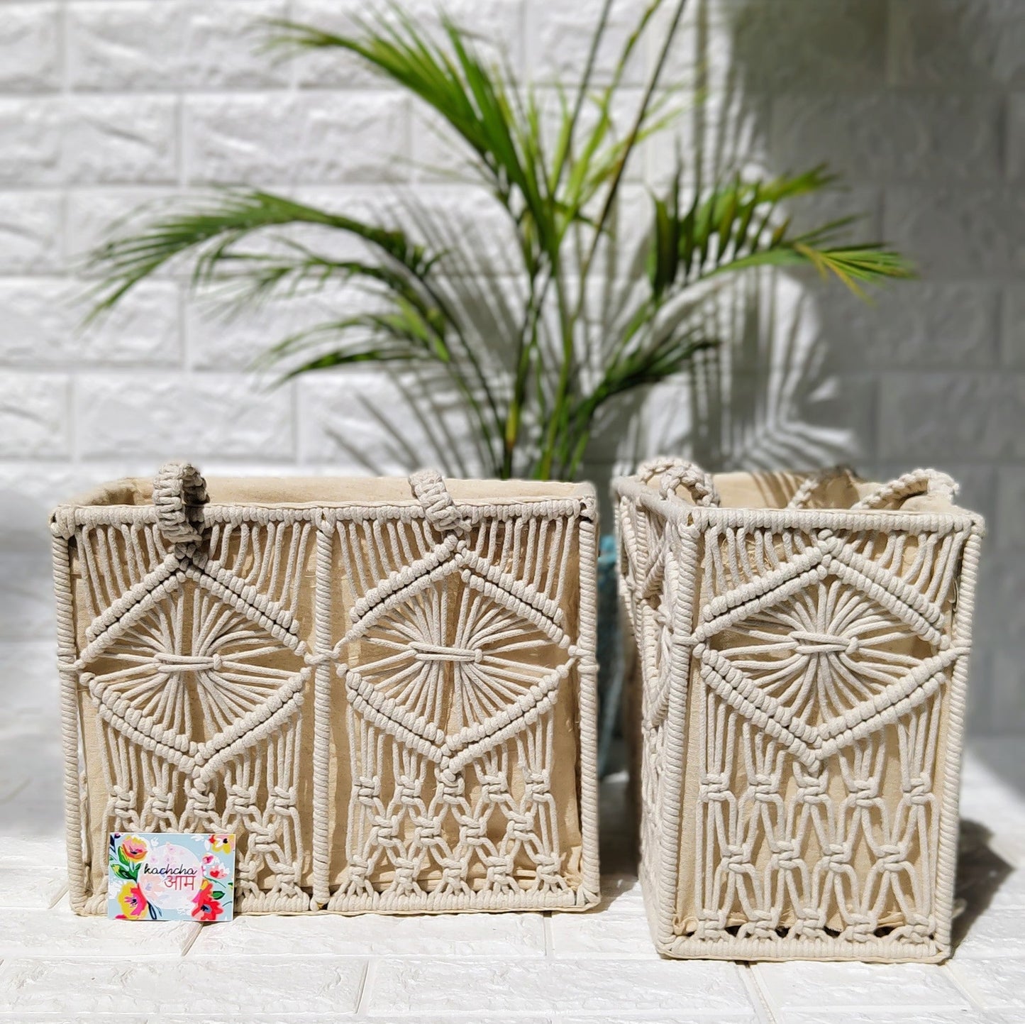 Macrame Tote Bag with Handle