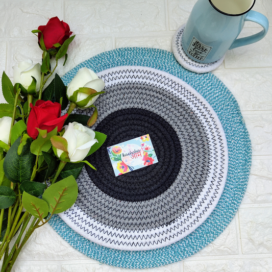 Grey Ombre Table Mats Round