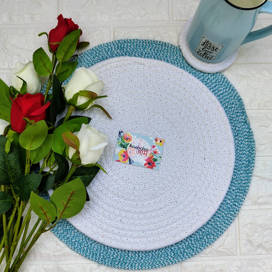 White Table Mats Round
