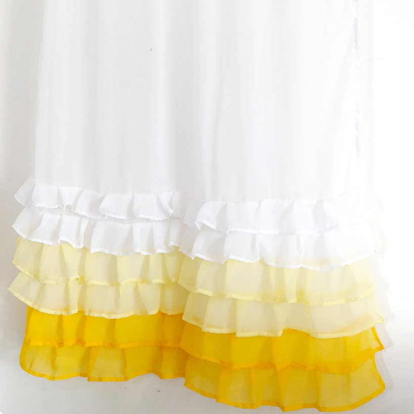 Small Bottom Ruffle Curtains Sheer (4 colors)