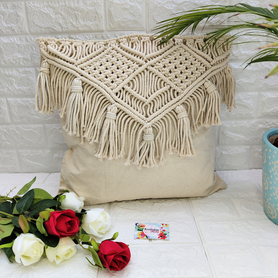 Latkan Macrame Cushion Cover