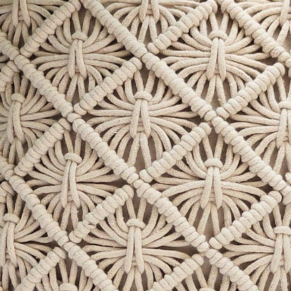 Honeycomb Macrame Cushion Cover