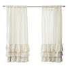 Off-White Bottom Ruffle Cotton Curtains