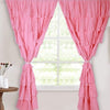 Pink Cotton Full Ruffle Curtains