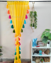 Rainbow Tassel Yellow Curtains (Cotton/Sheer)