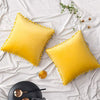 Yellow Pompom Lace Cotton Cushion Cover