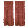 Brown Cotton Full Ruffle Curtains