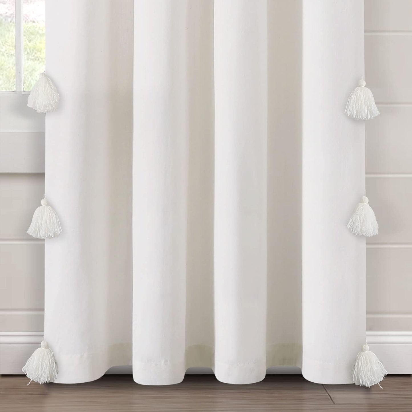 White Tassel White Curtains (Cotton & Sheer)