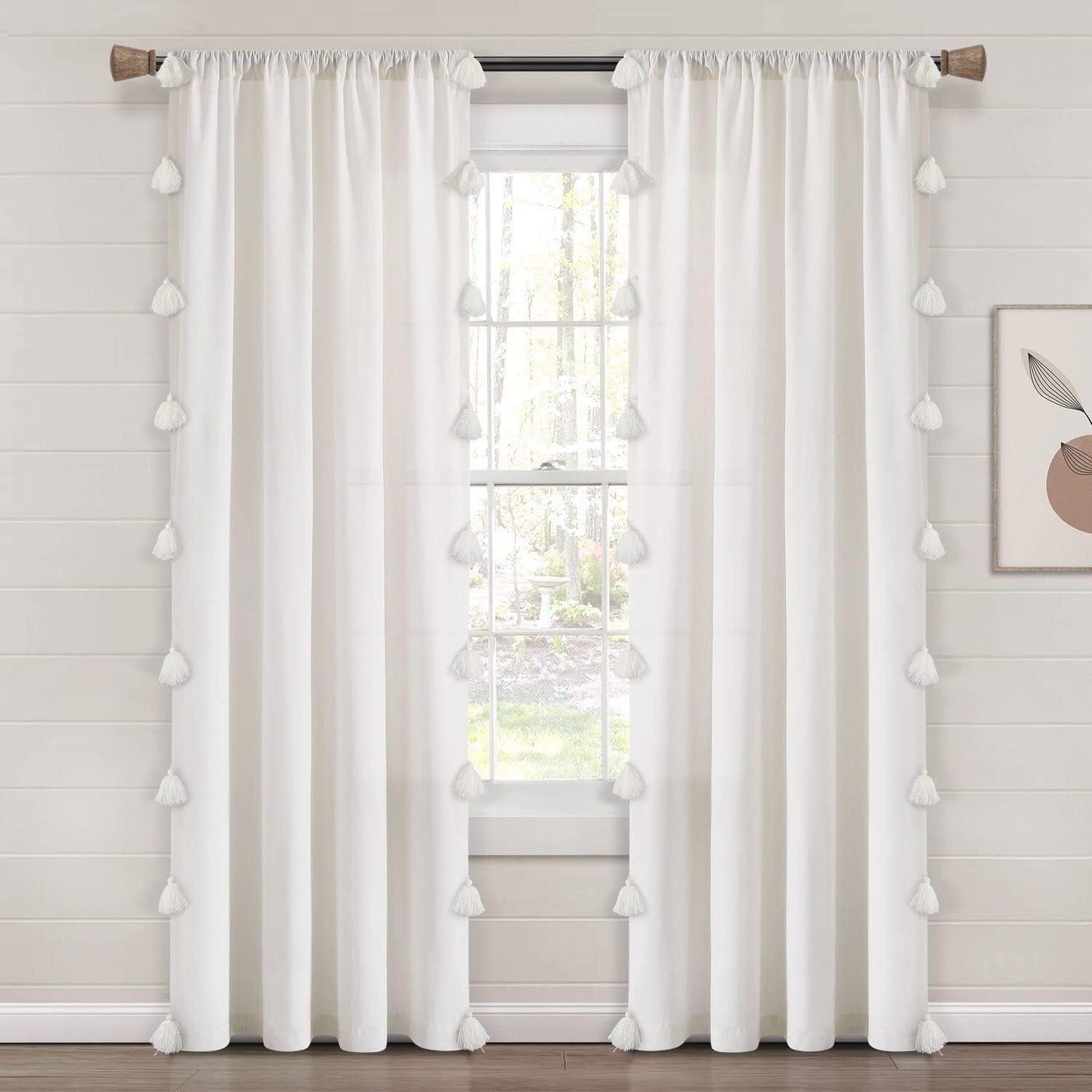 White Tassel White Curtains (Cotton & Sheer)