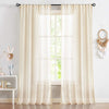 Beige Pompom Lace Georgette Sheer Curtain
