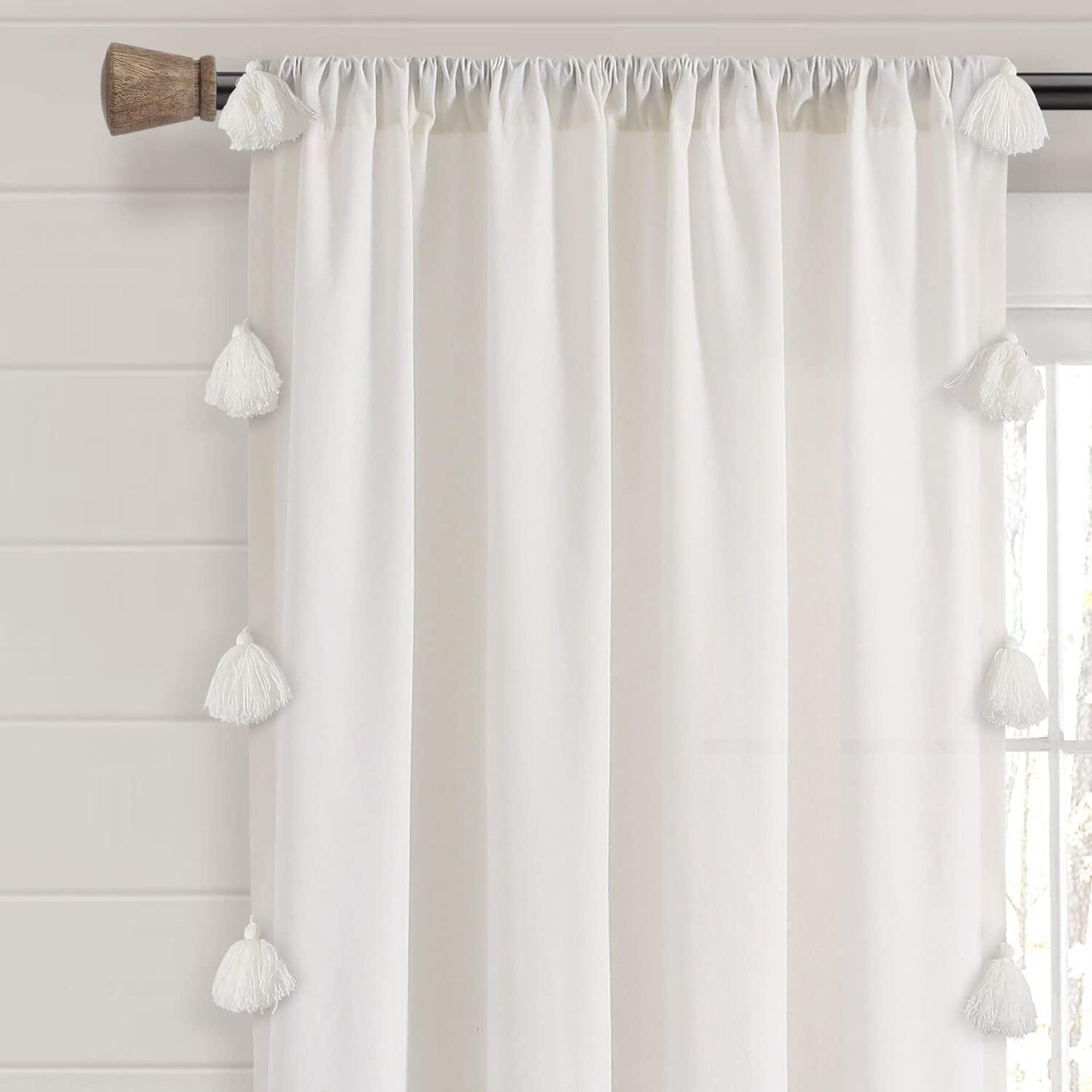 White Tassel White Curtains (Cotton & Sheer)