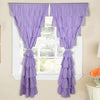 Lavender Cotton Full Ruffle Curtains