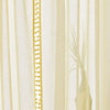 Yellow Pompom Lace Georgette Sheer Curtain