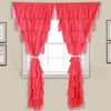 Red Cotton Full Ruffle Curtains