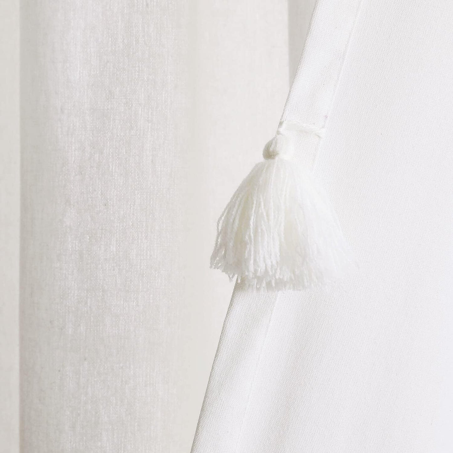 White Tassel White Curtains (Cotton & Sheer)