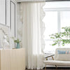 White Side Frill Curtains 100% Cotton Material