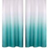 Teal Ombre Dyed Cotton Non See Through Curtains