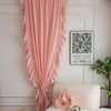 Peach Side Frill Curtains 100% Cotton Material