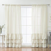 Off-White Bottom Ruffle Cotton Curtains