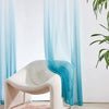 Blue Ombre Dyed Sheer Curtains