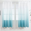 Blue Ombre Dyed Sheer Curtains