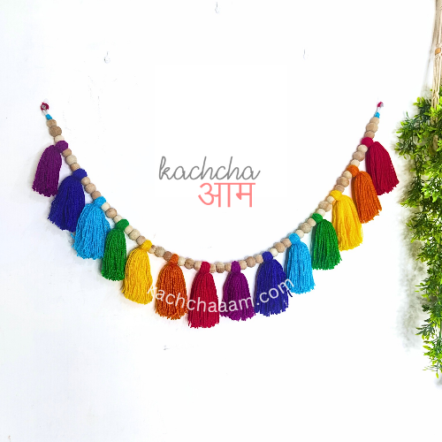 Single Layered Wool Tassel VIBGYOR Bunting