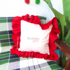 Christmas Dual Frill Cushion Cover White