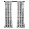 Grey Cotton Full Ruffle Curtains