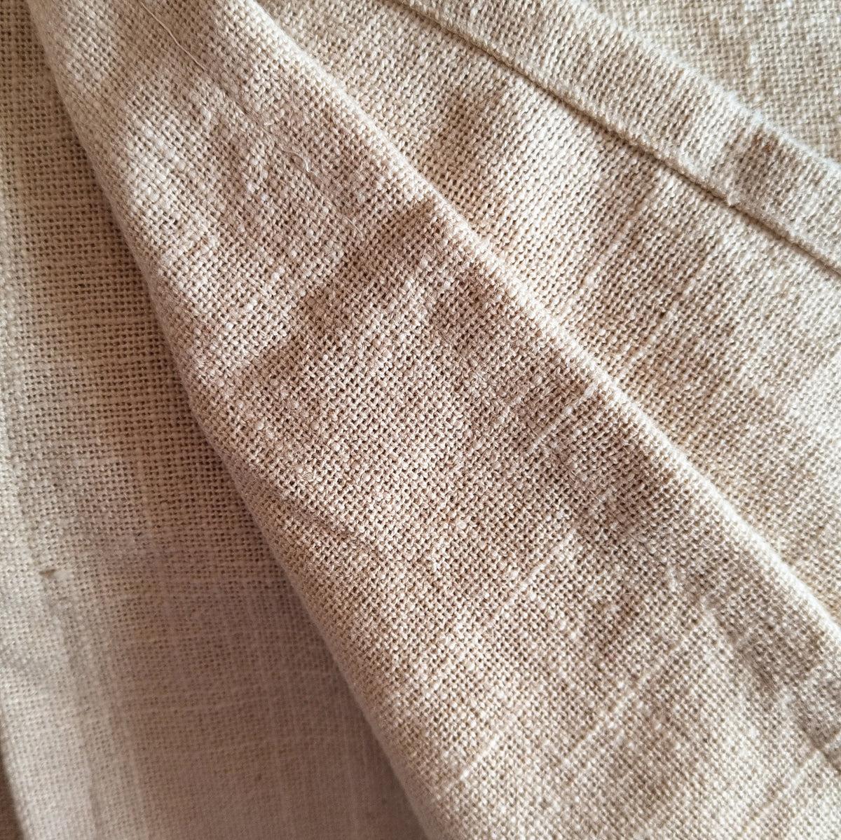 Natural Cotton Slub Sofa Cover with Sunset Bliss Tassels