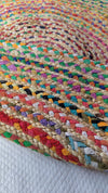 Chindi Jute Round Cotton Mat Rug