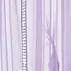 Lavender Pompom Lace Georgette Sheer Curtain