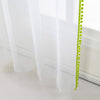 Lime Color Pompom Lace White Sheer Curtain