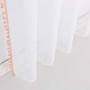 Peach Color Pompom Lace White Sheer Curtain