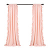 Peach Side Frill Curtains 100% Cotton Material