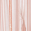 Peach Pompom Lace Georgette Sheer Curtain