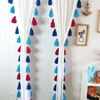 Blush Wave Tassel White Curtains (Cotton & Sheer)