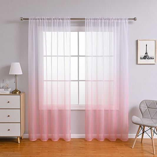 Rose Ombre Dyed Sheer Curtains