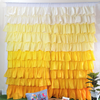 Yellow Ombre Full Ruffle Curtains