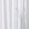 White Pompom Lace Georgette Sheer Curtain