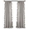 Ash Grey Side Frill Curtains 100% Cotton Material