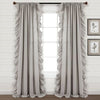 Ash Grey Side Frill Curtains 100% Cotton Material