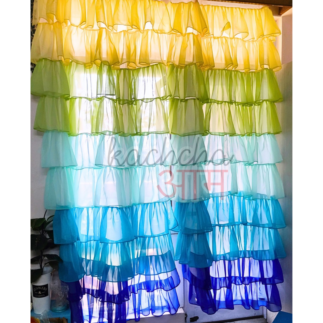 Summer Breeze Full Ruffle Georgette Curtain